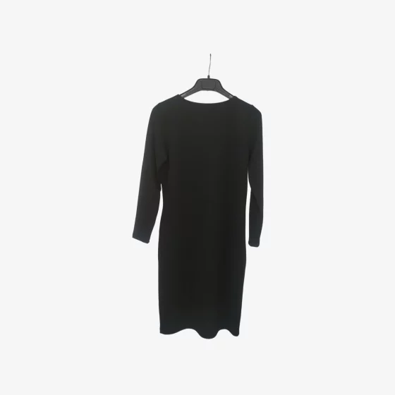 solerio-dresses-long-sleeve-cotton-black-back-view