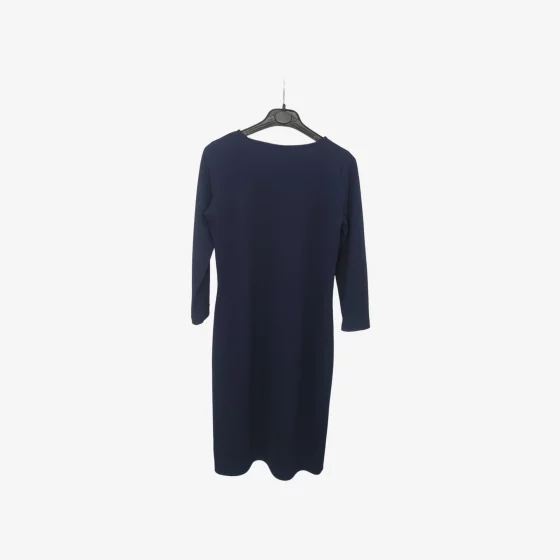 solerio-dresses-long-sleeve-cotton-navy-blue-back-view