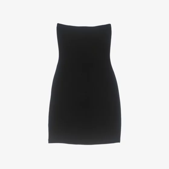 solerio-dresses-strapless-form-fitting-black-front-view