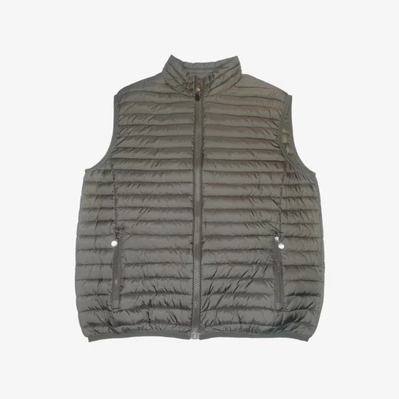 solerio-mens-gilet-thin-olive-green-front-view