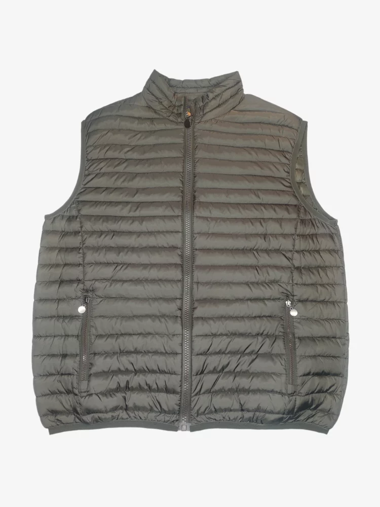 solerio-mens-gilet-thin-olive-green-front-view