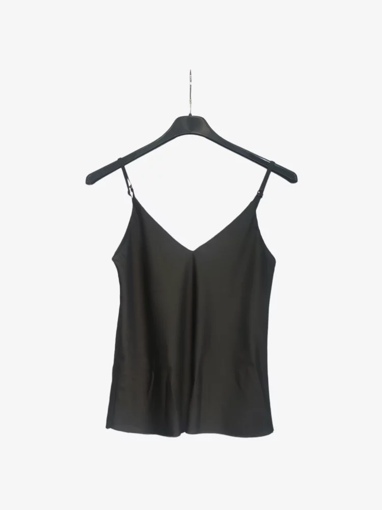 solerio-satin-tank-top-black-front-view