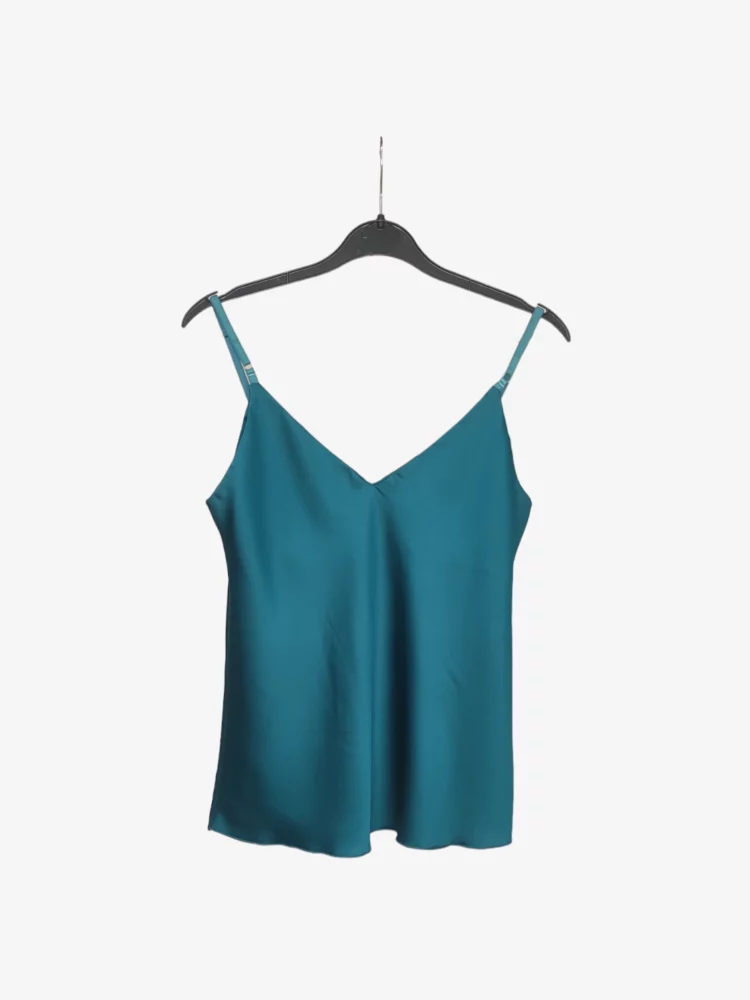 solerio-satin-tank-top-petrol-front-view