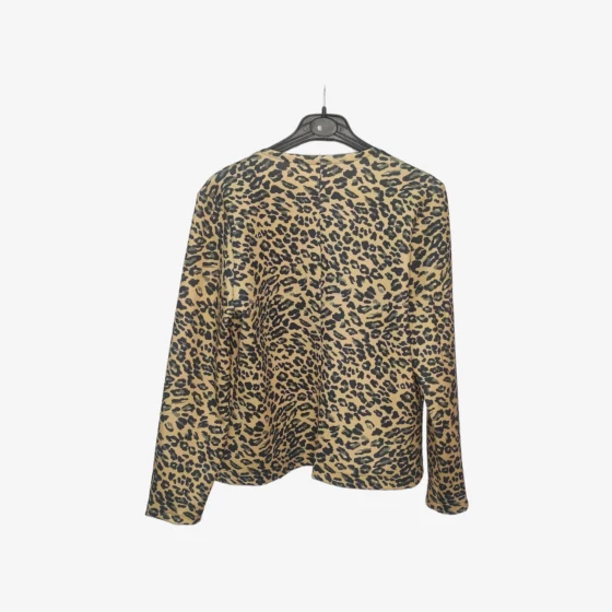 solerio-women-jacket-no-colar-animal-print-leopart-back-view