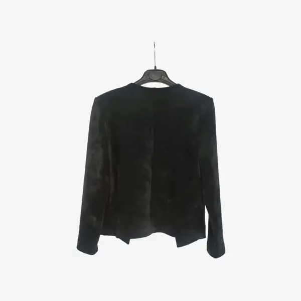 solerio-women-jacket-no-colar-black-back-view solerio-women-jacket-no-colar-black-back-view