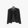 solerio-women-jacket-no-colar-black-front-view solerio-women-jacket-no-colar-black-front-view